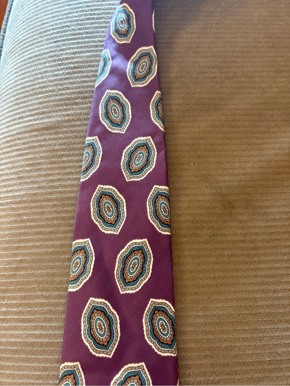 Christian Dior All Silk Elegant Purple Patterned Men's Tie EUC!! - Picture 11 of 16